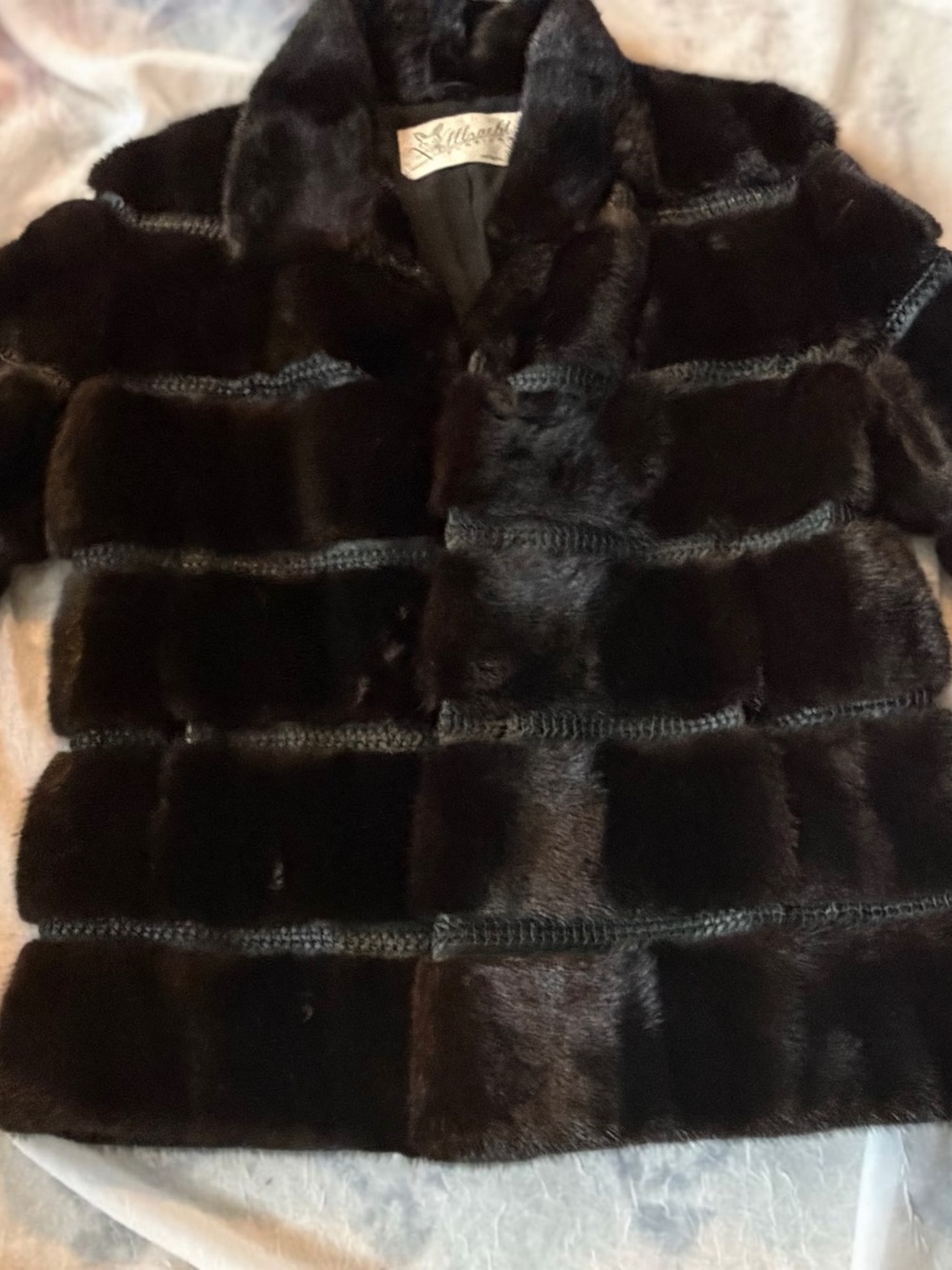 Deep Brown Vintage Fur & Leather Coat - Rare Find!